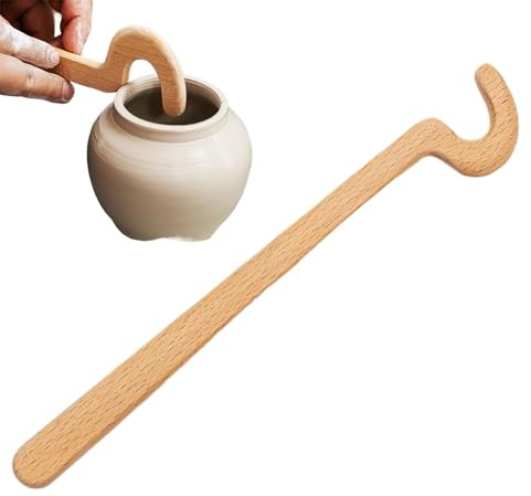 Outils de coupe d'argile – Groupe de coupe en céramique avec lames de forme fine, sélection de poignée de modélisation, modules complémentaires de plateau tournant artisanal, contours de finition équi