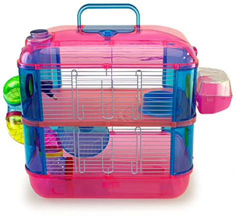 ARQUIVET Gabbia per piccoli roditori Tenerife - Casetta per criceti, topi, piccoli animali - Plastica resistente - Due piani - 40 x 26 x 40 cm