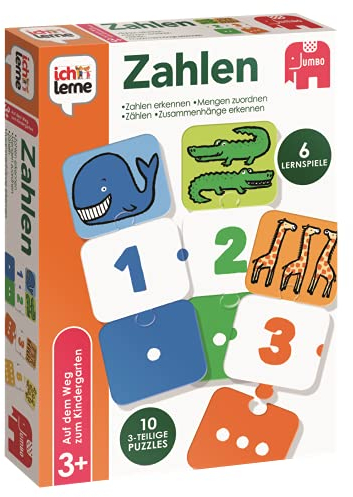 Jumbo Spiele 19547 ich lerne Zahlen - Lernspiel für Kinder ab 3 Jahren für 1 bis 4 Spieler