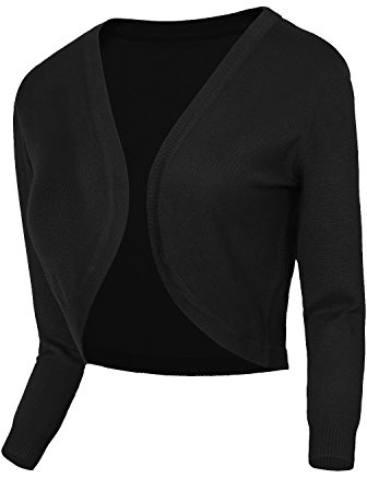 Urban GoCo Donna 3/4 manica lavorato a maglia Cardigan corto