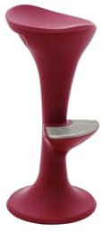 Tramontina Pepe Stool, Indoor Outdoor Patio Garden Bar Stool, Polyethylene, Easy to Clean, Casa Delta Collection (Burgundy)