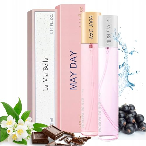 NAINA Damenparfüm Set May Day & La Via Bella 33ml – Inspirierte Parfüm Damen – Parfümfläschchen Spray, Flakon Eau de Parfum – Einzigartiger Duft und Dufterlebnisse – Damendüfte Satz mit zwei 33ml