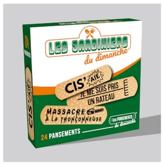 CALLVIN | Pansements Humoristiques 'Les Jardiniers du Dimanche' | Lot de 24 Pansements Drôles pour Amateurs de Jardinage - Idéal pour Petits Bobos et Accidents de Jardinage