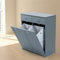 WestWood Modern Foldable Tilt-Out Laundry Cabinet Bathroom Living Room Bin Holder Kitchen Trash Cabinet with 2 Laundry Basket Drawers Metal Handle Cupboard Storage Organiser for Clothes Grey
