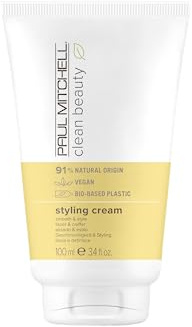 Paul Mitchell Clean Beauty Styling Cream, Smooth & Style, For All Hair Types, 3.4 fl. oz.