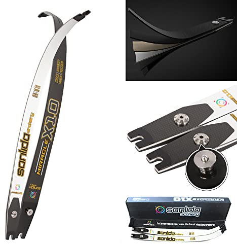 wolfman Bogenschießen Recurve Bogenglieder Miracle x10 66/68/70 16-44 ibs ILF Advanced Competitivebogen Keramik Schaumkern High-End DIY Jagd Bogenschießen Zubehör Recurve Bogen Wurfarme (18Lbs, 70)