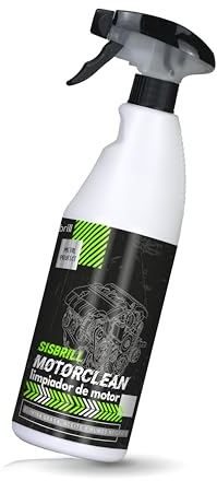Sisbrill MotorClean - Desengrasante y Limpiador de Motor - Elimina Grasa, Aceite y Humos Negros - 750 ml