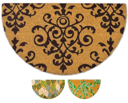 LUA VIKA Fußmatte Kokos halbrund - Drucken - 40x70 cm - Fussmatte Aussen und Innen - Fussmatten Haustür - Türmatte Außen - Fußmatten - Kokosmatte Fußmatte