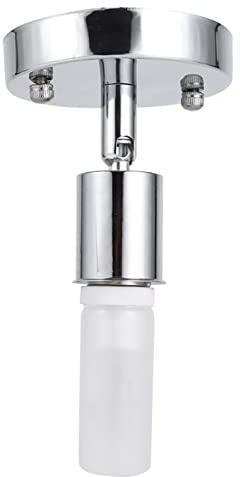 Focket Adaptateur de Douille d'ampoule E27 pivotant à 180 degrés, Adaptateur de Douille de Support d'ampoule Mural pour plafonnier Vintage, Lampe de Plafond Moderne Ajustable pour la mais (Argent)