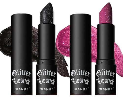 KARLOR Lippenstift Set - 2 PCS Glänzend Matte Mit Glitzer Und Schimmer - 24 Stunden Wasserdicht - Diamantlippenstift (04+06)