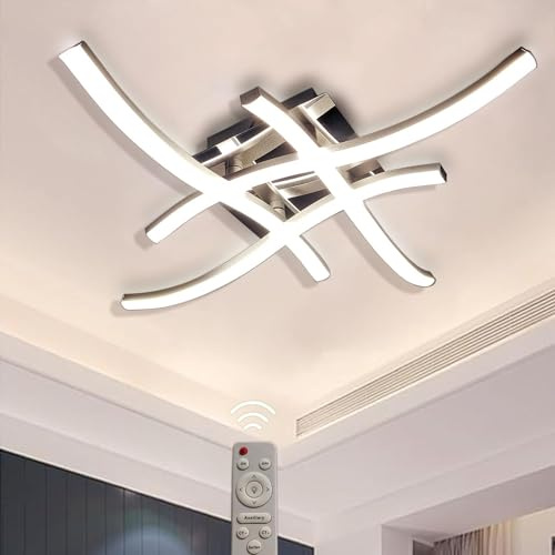 Sweier LED-taklampa 28 W, 2 800 LM ljusstarka taklampor med fjärrkontroll, dimbar 10%-100%/3000K/4000K/6000K, modern taklampa för kök, hall, vardagsrum, sovrum