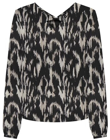 Onlnova Life Elite L/S Mallory Top AOP, Black/AOP:590 Rough Animal, XS