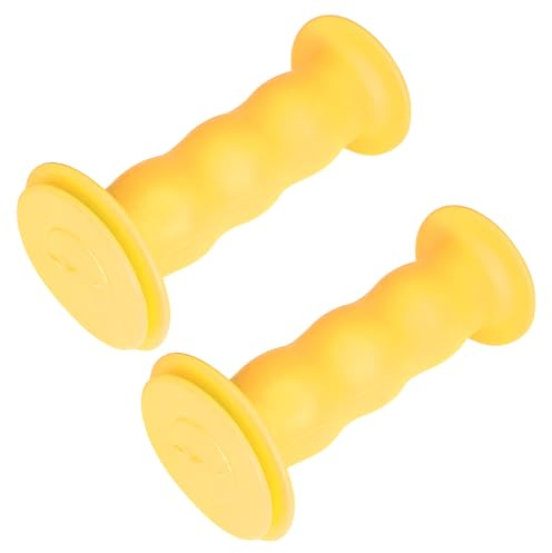 cyclingcolors Manopole impugnature Bici 85mm Manubrio 19mm MTB Vintage Bambino Antiscivolo Bicicletta, Giallo