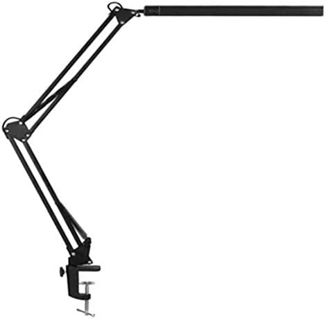 Lámpara de escritorio LED con brazo oscilante ajustable con abrazadera, lámpara de mesa moderna para estudio/lectura/trabajo de oficina, ilumina tu espacio de trabajo ahora