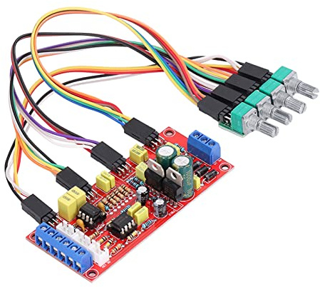 NE5532 Preamplifier PCB Volume Control Board with Treble Midrange Bass Tones, Audio Component Amplifier Module for Stereo Sound Systems