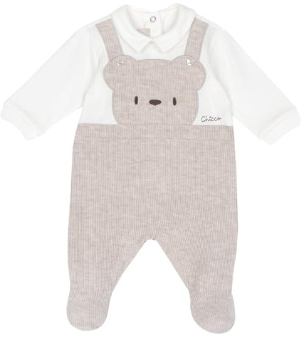Chicco, Tutina Neonato e Neonata in Morbido Cotone, con Comoda Apertura a Patello, Ideale per l'Autunno, Abbigliamento Bambino e Bambina 0-24 Mesi, Designed in Italy
