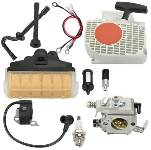 XUBOR Ignition Coil Spark Plug Air Filter Carburetor Kit Oil Circuit Recoil Starter Lawn Mower Coil Parts