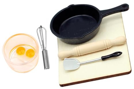 FUNOMOCYA 7pièces Cuisine Miniature pour Maison De Poupée Kit Ustensiles De Cuisine Miniatures pour Décoration De Scène