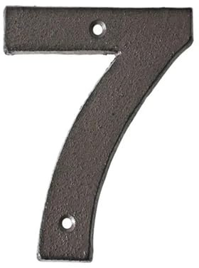 Numeri civici da 5 pollici Numero di porta moderno in ferro metallico 125 mm Cartello indirizzo per cassetta postale con viti, per decorazione parete appartamento, targhetta giardino, caffè(7)