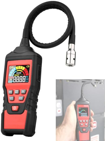 Portable Combustible Gas Detector, Gas Leak Detector, 6.5-inch Natural Gas Leak Detector, with Audible&Visual Alarm, for Locating The Source Of Propane, Natural Gas, Combustible Gas Leak for Home&RV
