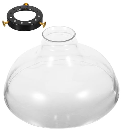 KONTONTY Lampshade in Vetro Trasparente Resistente al Calore Paralume Imbuto Soffiato Mano Copertura Ricambio per Lampade Sospensione e Applique Vetro Borosilicato ad Alta Temperatura