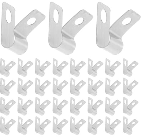 Ipetboom Lot de 100 Clips de Câble en Acier Inoxydable 304 Clips Câbles Forme R Ignifuges et Résistants à la Chaleur Fixation Solide et Tuyaux Usage Industriel Domestique