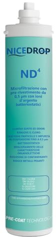 Filtre à eau AG11 à baïonnette compatible Everpure: technologie pré-coat, bactériostatique, élimine le chlore et améliore le goût. Idéal pour les distributeurs domestiques et les systèmes de