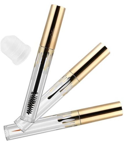 Amosfun 3 Envases Transparentes para Cosméticos Tubo de Rímel de Plástico Tubo de Brillo de Labios Vacíos de 4 Ml Portátiles para Maquillaje y Viaje