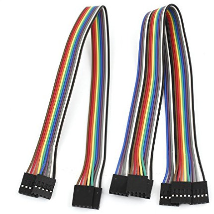 Sourcingmap 30cm 2.54mm F/F 5Pin Solderless Flexible Breadboard Jumper Wire 5 Pcs