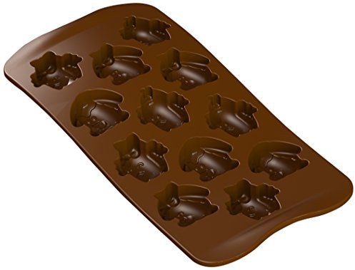 silikomart | SCG30 Silikonform für EASTER FRIENDS Pralinen, Antihaft, 12 Pralinen, Packung mit 1 Form für Süßigkeiten, Easy Choc, 34 x 34 mm, h 18 mm, Made in Italy