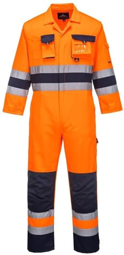 Portwest TX55 Nantes Hi-Vis Contrast Coverall Reflective Multi Pocket