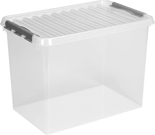 Sunware Q-Line Boîte 72 litres 600 x 400 x 420 mm Transparent/Gris