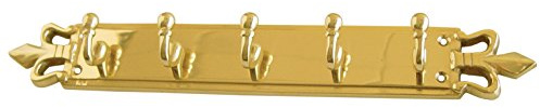 WOLFPACK LINEA PROFESIONAL B-76152 Imex EL Zorro B-76152-Kleiderbügel fünf Haken (Messing glänzend, 345 x 48 mm)