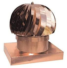 COMIGNOLO GIREVOLE RAME TONDO FUMAIOLO ASPIRATORE CANNE FUMARIE (cm 30 diametro)