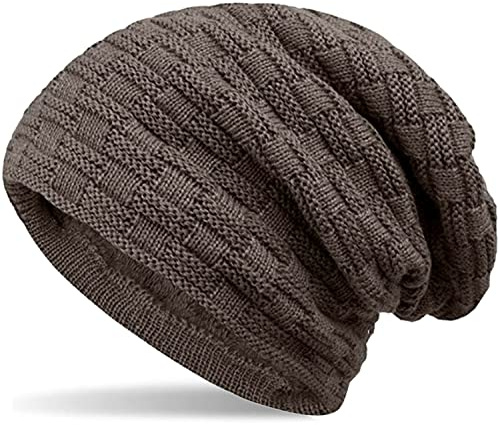 Hatstar Warme gefütterte Feinstrick Damen Beanie Mütze | Herren Mütze | mit Flecht Muster und sehr weichem Fleece Innenfutter | Unisex Wintermütze weich & warm