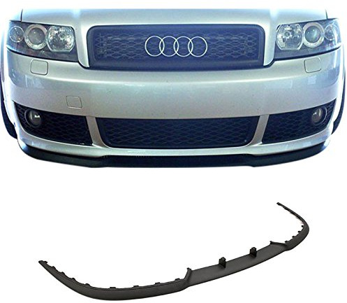 Tuning Fanatics Cup Spoiler Lippe Spoilerlippe Frontspoiler Stoßstange für A4 8E B6 +Cabrio in Schwarz aus Acrylnitril-Butadien-Styrol (ABS) für die Frontmitte