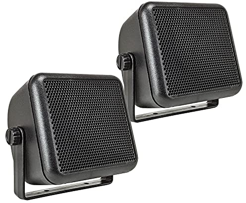 tomzz Audio 2800-025-1 Aufbau Lautsprecher Gehäuse Set für 100x100 mm DIN Lautsprecher schwarz Retro KFZ Boot LKW Baumaschinen