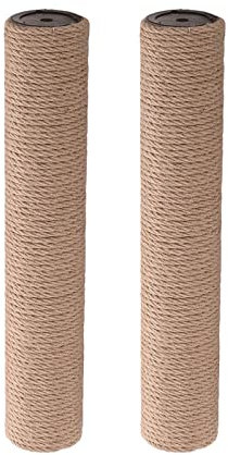 Pet Cat Scratching Post Replacement Dia 7cm Cat Tree Scratcher Post Interactive Toy Sisal Rope Scratch Post Refill Pole for Playing, Brown 50cm