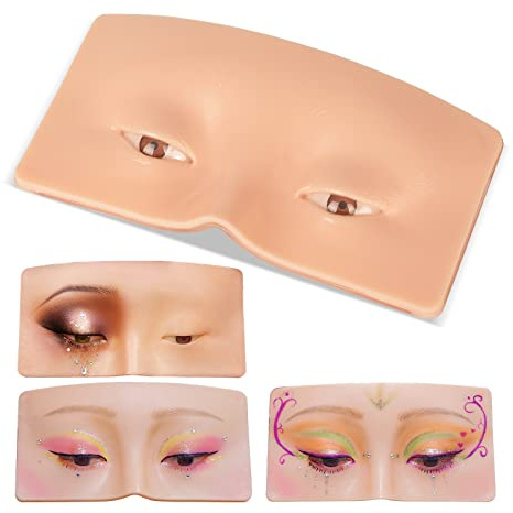 JimKing Make-up Praxis Board - Faccial Practice Skin für Profi und Anfänger, 3D-realistisches Modell für Wimpernverlängerung, Eyeliner und Lidschatten