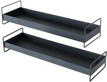 Boltze Tablett Wolga (Deko Platte in Schwarz, Eisen, 2-teilige Servierplatten) 2003241