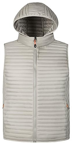 Winter-Arbeitsweste Für Herren, Ärmellose Jacke, Weste, Angelbekleidung, Jagd, Radfahren, Mantel Men Vest Rice White L