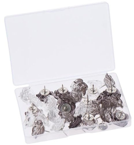 okhobby Tintenfarbe Rose Pinnnadel, 30 Stück, Rosenblüten, leichter Kunststoff, vielseitig und stilvoll, auffälliges Design, Tintenfarbe