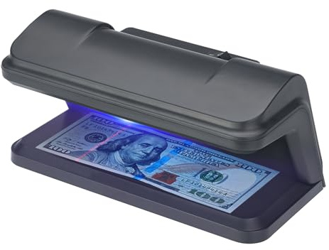 Sedelförfalskningsdetektor passar alla EURO-mynt US-dollar libra kontanter sedlar anteckningar Ultraviolett testare kompatibilitet drivs av mikro-USB