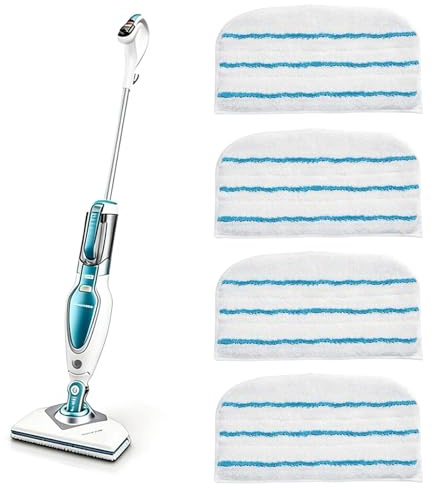 4PCS Washable Steam Mop Pads for Beldray BEL01097, Main Floor Cleaning Mop Replacement Wipes for Black and Decker FSM1500 FSM1600 FSM1610 FSM1620 FSM1630, FSMH162, FSMP20-XJ, Shark Steam Mop S1000UK