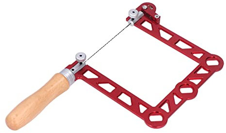KIMISS Mini Sierra de Calar Manual en Forma de U: Sierra de Carpintería de Primera Calidad con de Madera Ergonómico, Ideal para Joyeros y Procesamiento de Metales (#3)