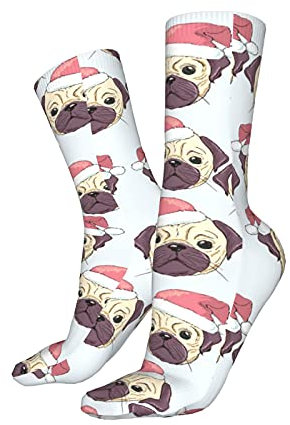 KJHSJ Sportliche Knöchelsocken für Herren mit Bulldoggen-Muster, gepolsterte Laufsocken für Männer und Frauen, Baumwollsocken, Crew-Socken, Schwarz , Einheitsgröße