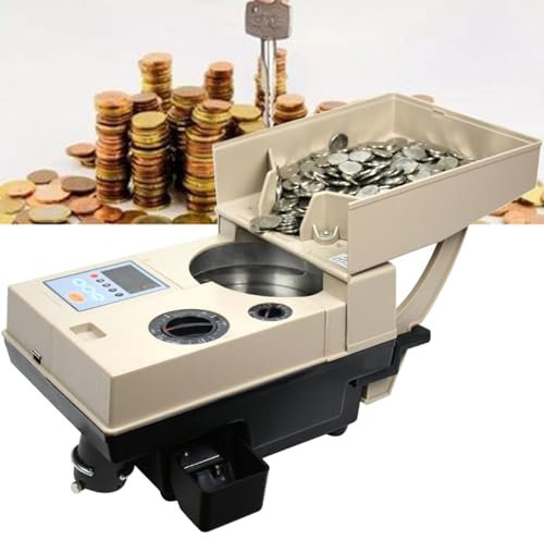 Compteur de Pièces Qui Compte la Valeur et Trie Rapidement Un Grand Volume de Pièces en Euros Mélangées - Compte Les Pièces en Continu