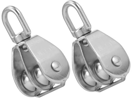 LIGIGWASH 2stücke Doppel-flaschenzug Aus Edelstahl Mit Hochleistungs-riemenscheibe Für Boot Gewicht System Werkzeug Konstruktion Industrie Mechanik Ausrüstung Anheben Bewegen Ziehen