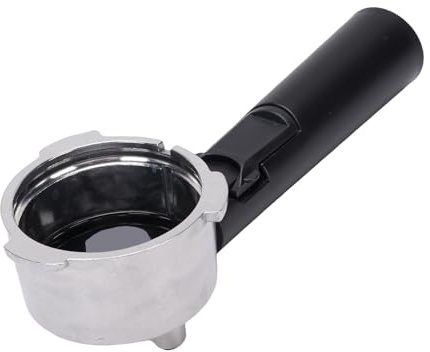 Poignée de filtre porte-filtre, support de machine à café, porte-filtre à café, poignée de support de machine à café en plastique et aluminium à 3 oreilles pour la maison