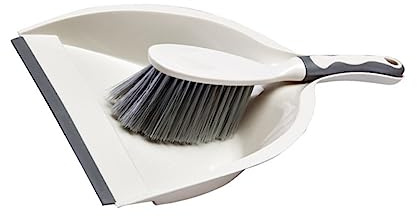 AUTSUPPL Balai De Nettoyage De Bureau Brossette Multifonction 2 Pièces Beige Antidérapant Balayette Mini Pelle à Poussière Conception Compacte Usage La Cuisine Bureau Rangement Gain De Place